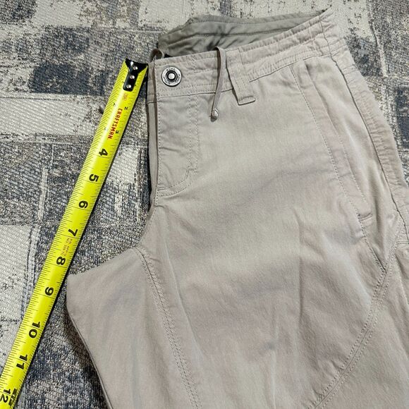 Kuhl Outdoor Hiking Pants Womens 2 Regular Beige Cargo Pockets Drawstring 28x32 - Picture 4 of 13
